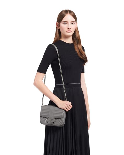 prada diagramme leather shoulder bag review|Prada shoulder nylon bag.